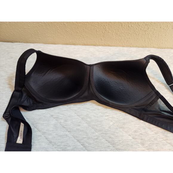 Cacique Women's Black Solid Stretch Full Coverage Wire Free Bra Size 42C - Picture 3 of 6